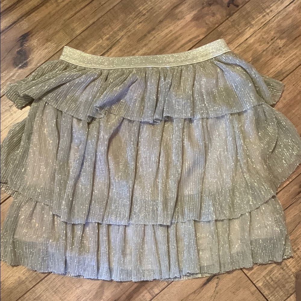 Jessica Simpson Gold Tiered Skirt